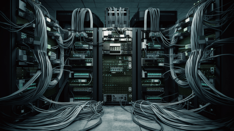 Server and client computers in a network