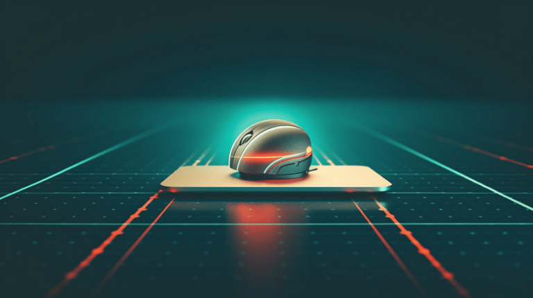 Mouse cursor hovering over an animated link