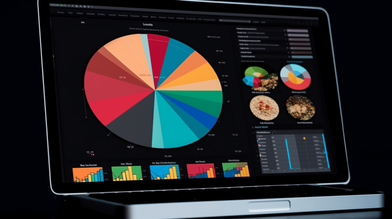 Animated charts displayed on a computer screen.