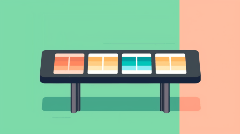 Flexbox-created table on a computer screen