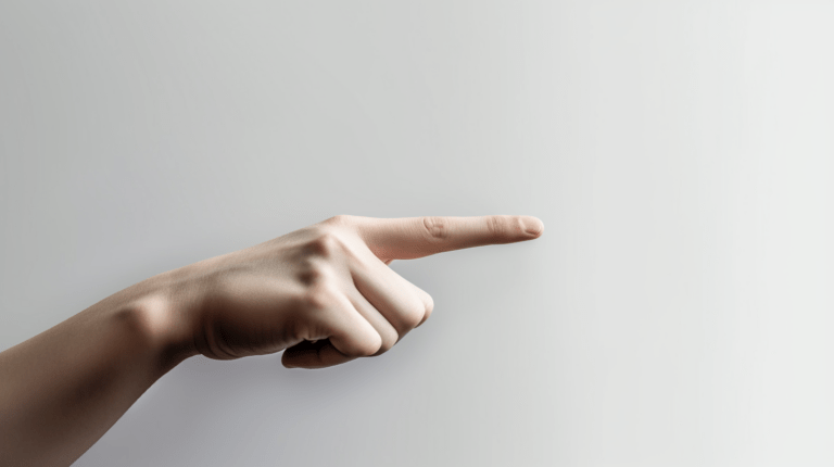 Hand clicking on a spoiler or accordion element