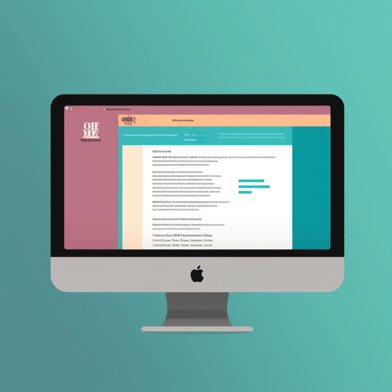 Computer screen with a simple HTML webpage