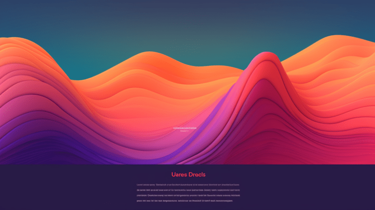 Webpage with gradient background