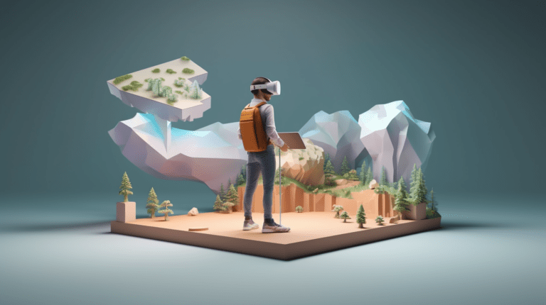 Person using WebVR technology