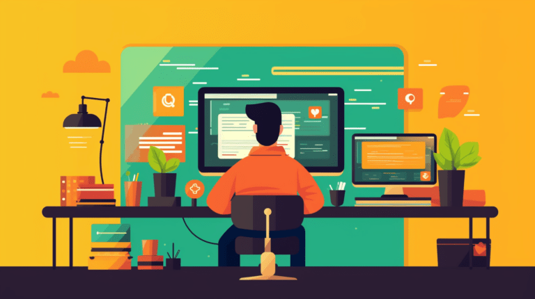 Web developer creating different page layouts