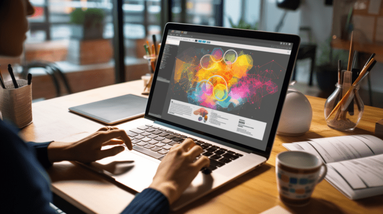 Web developer working on a single-page application