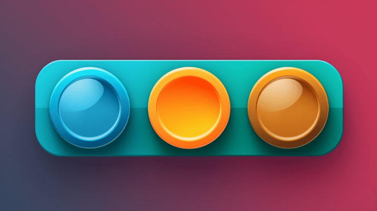 Web page with isolated, styled button components