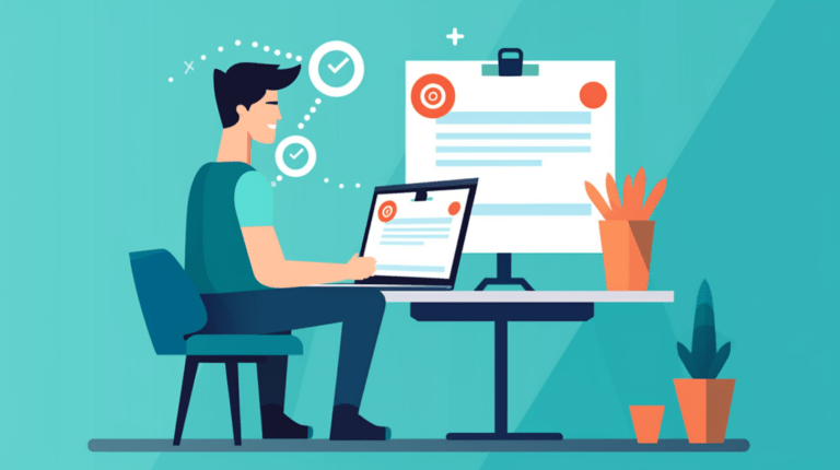 A user completing an online feedback form