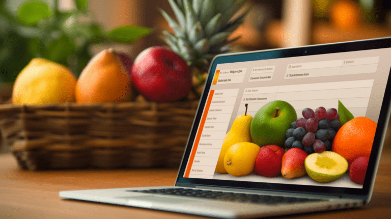 Dropdown menu with fruit options on a webpage