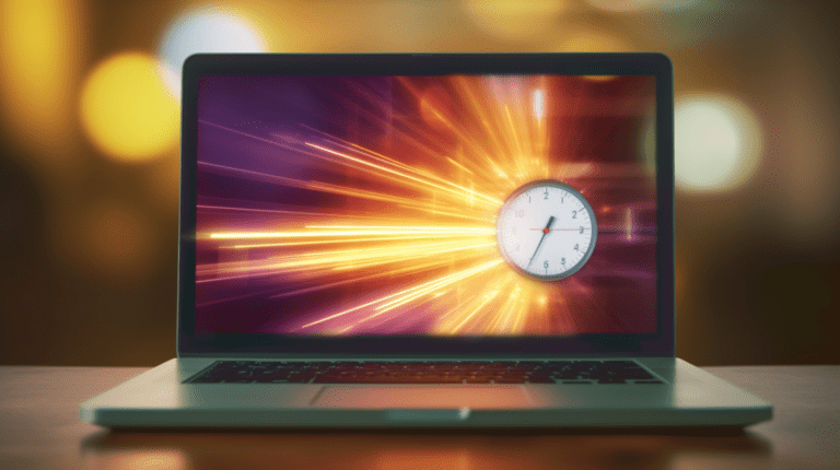 Fast website loading on a computer screen