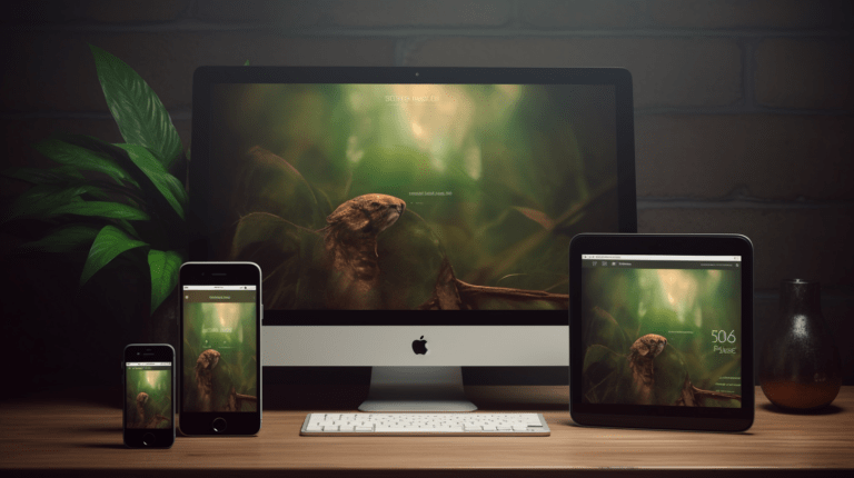Responsive website design on multiple devices