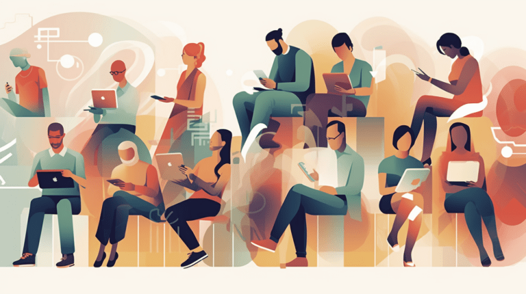Diverse users accessing a website through various devices
