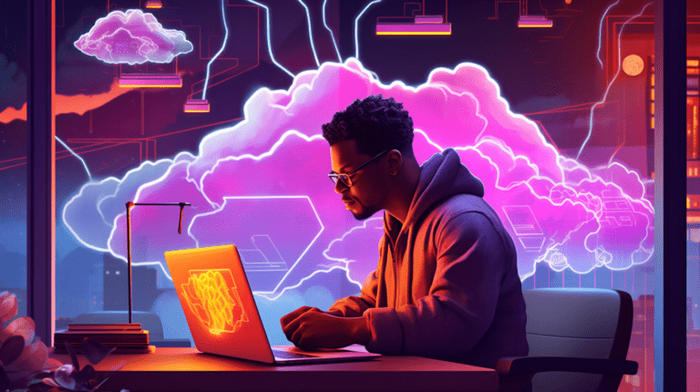 Developer creating a serverless website