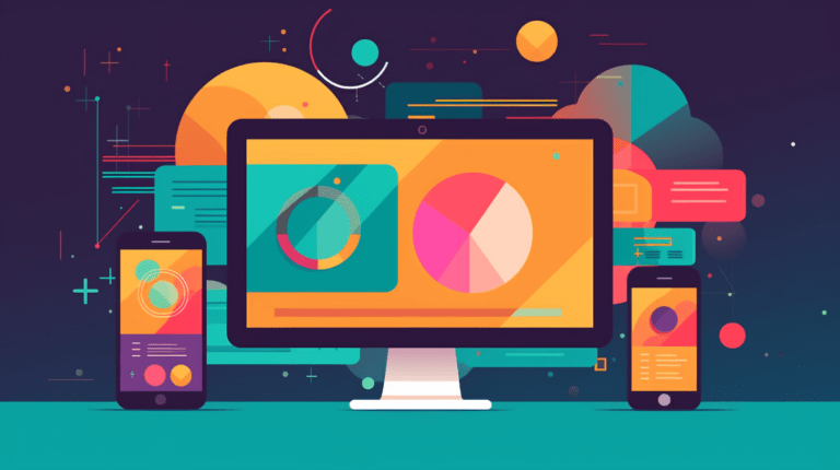 Simple web design layout on a computer screen