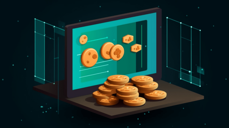 Computer screen displaying cookies and localStorage interaction