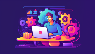 Developer optimizing and scaling web applications.