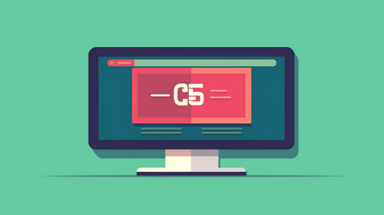 CSS design elements on a computer screen