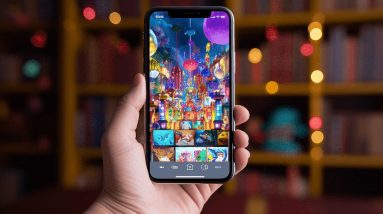 User testing a meme creation app on a smartphone.