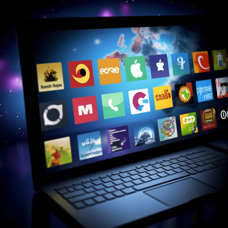 Cross-browser testing concept with various browser icons.