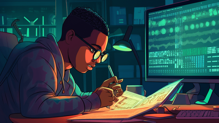 A developer analyzing code for tracing