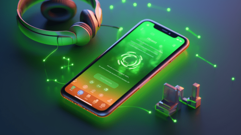 Testing process of a music application.