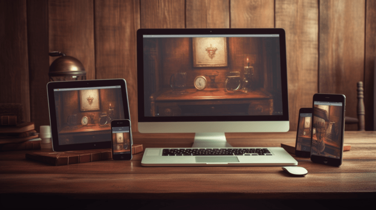 Adaptive graphics displayed on different devices.