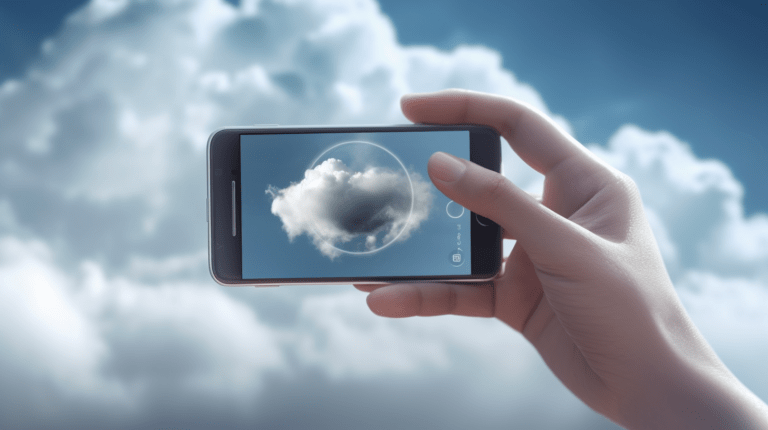 Testing a weather application on a smartphone.