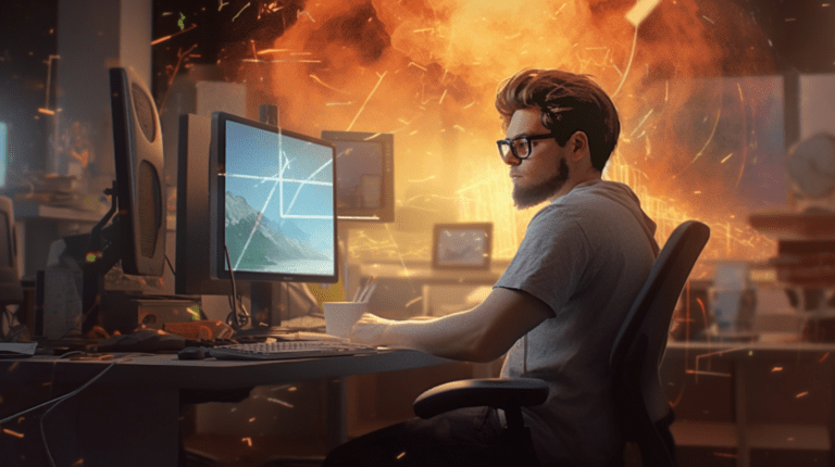Software engineer conducting fault tolerance testing.