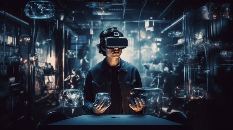 Testing a VR Application.