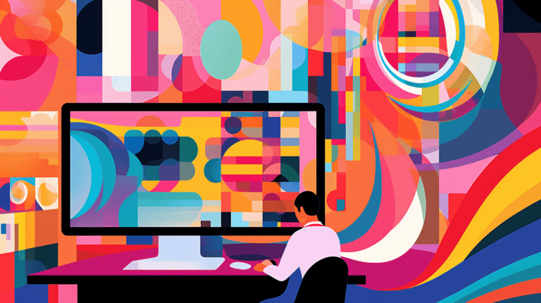 Tester checking animations on a computer screen.