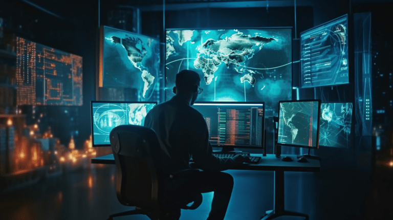Cybersecurity analyst testing data privacy.