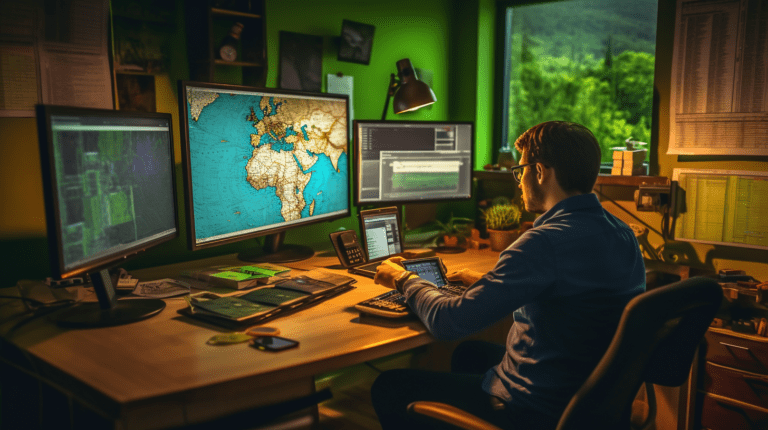 A software tester conducting geolocation testing.