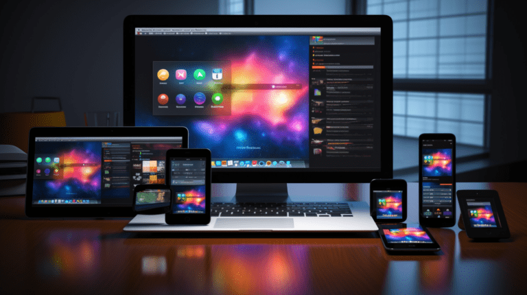 Different devices displaying the same application, demonstrating adaptivity in software testing.