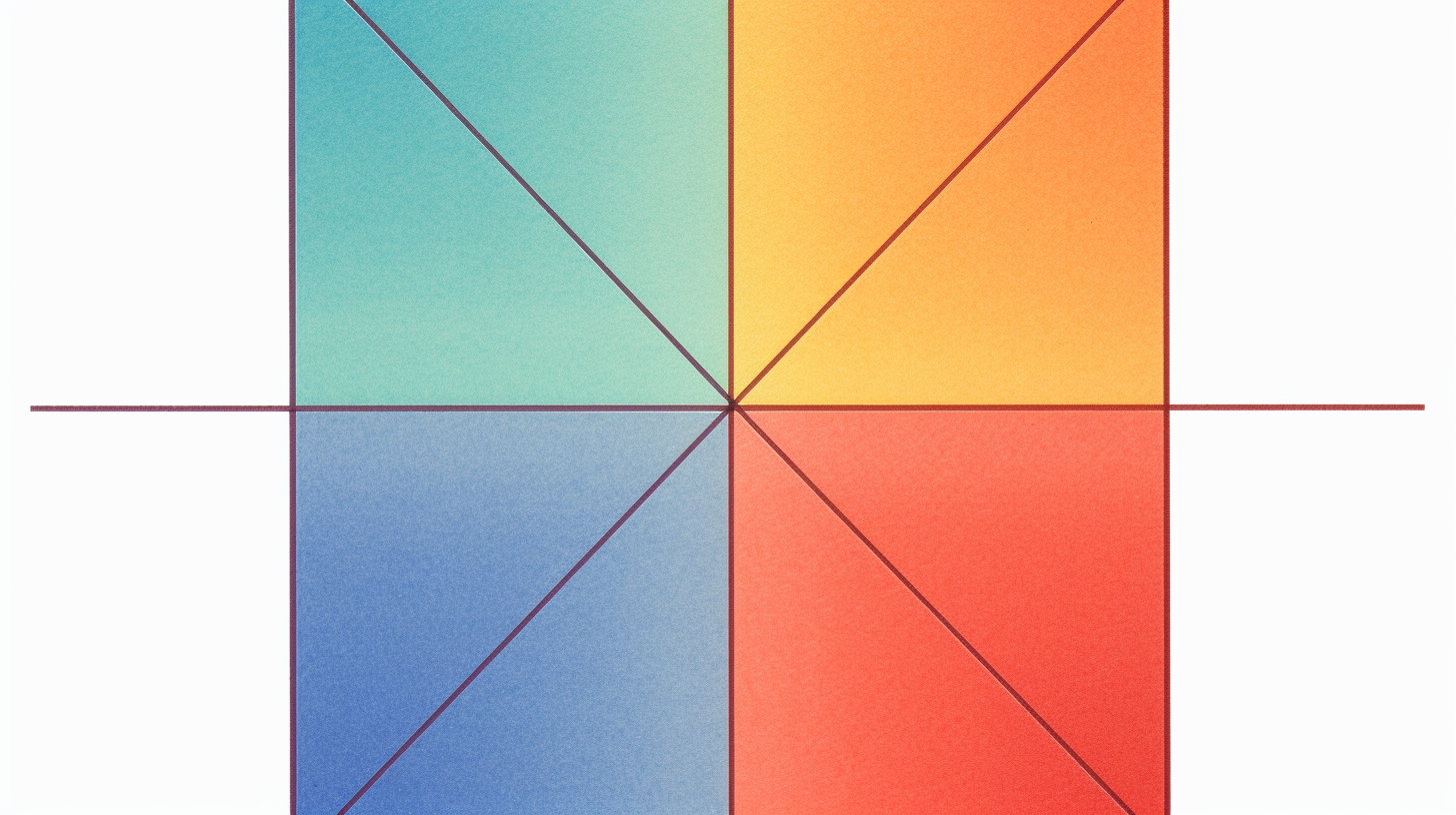 Color-coded Gartner Magic Quadrant graph.