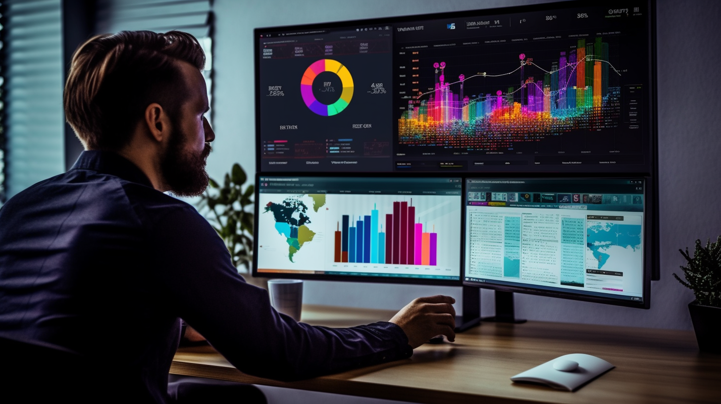 A user analyzing data with Power BI.