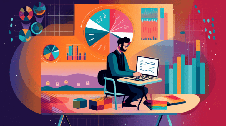 A data analyst at work.
