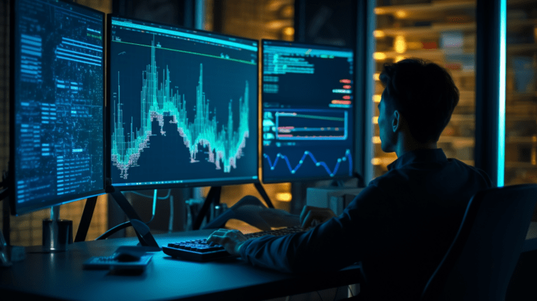 Analyst working with data in R.
