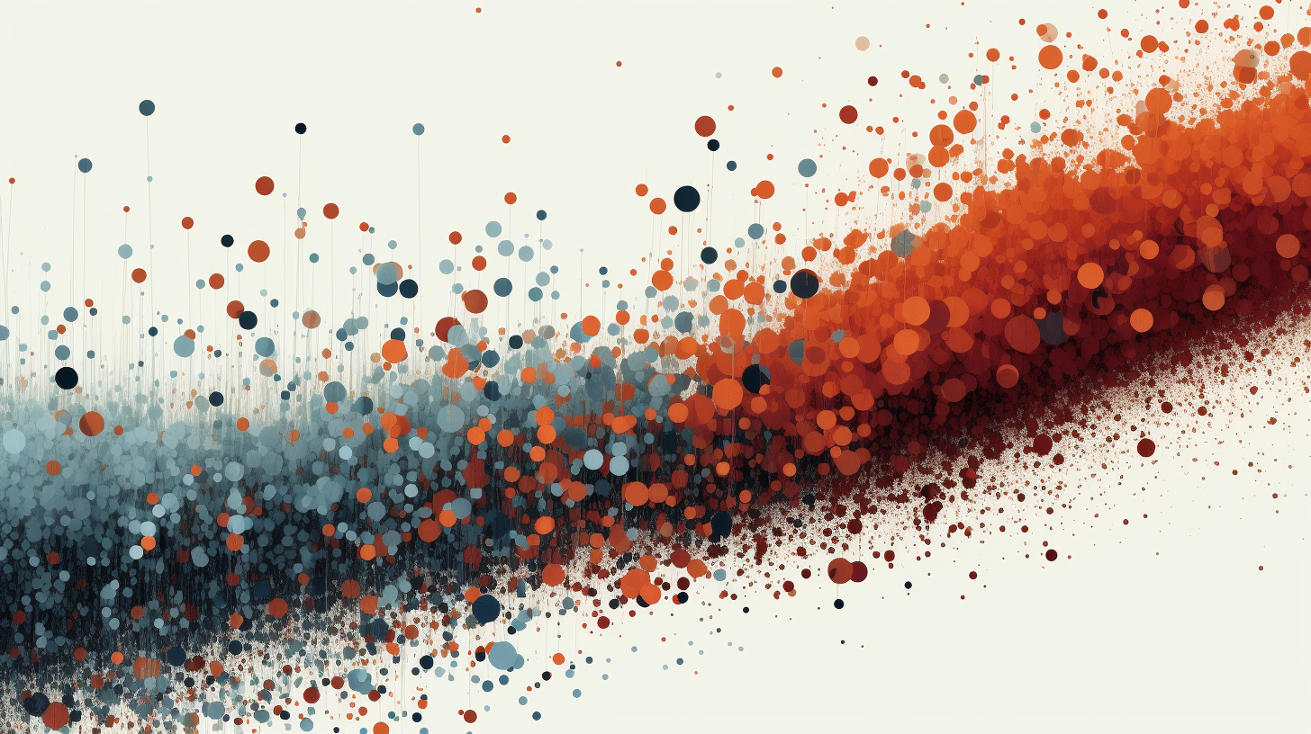 Scatter plot illustrating outliers in data.