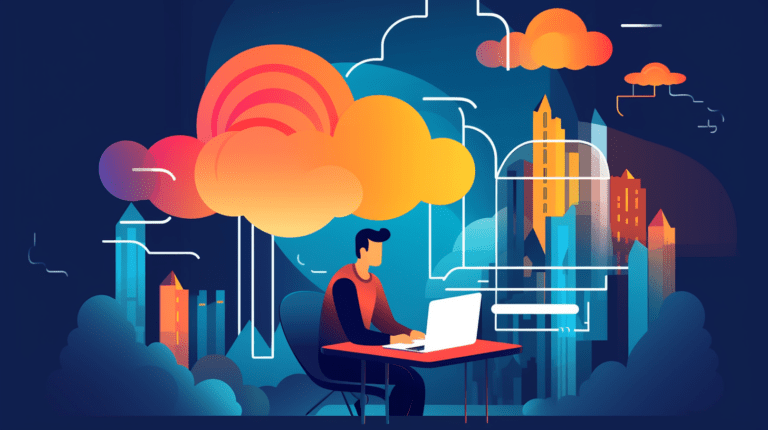 A data analyst using cloud data analytics.