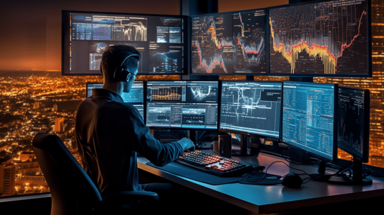 Data analyst working with big data tools.