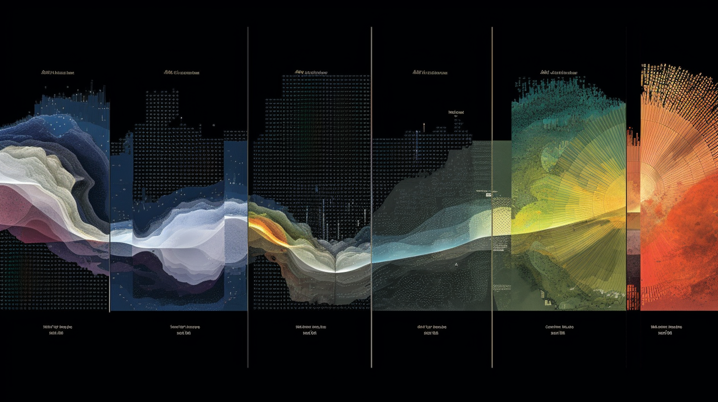 Different types of data visualizations.
