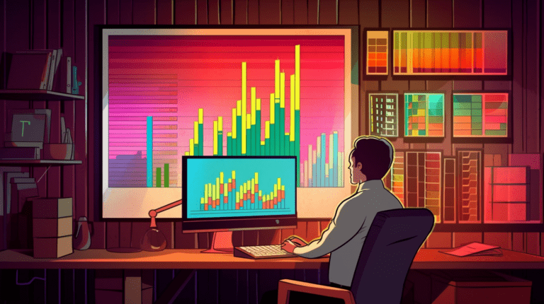 A person using Tableau to create a bar chart visualization.