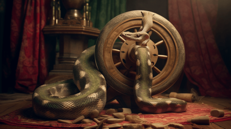 Python and a spinning wheel.