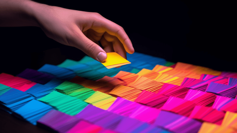 Shuffling array elements, represented as a deck of cards.