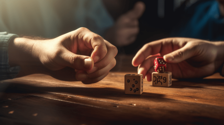 Dice roll representing the generation of random numbers.