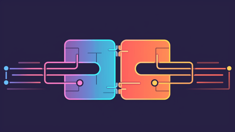 Visual representation of linking two JavaScript files.