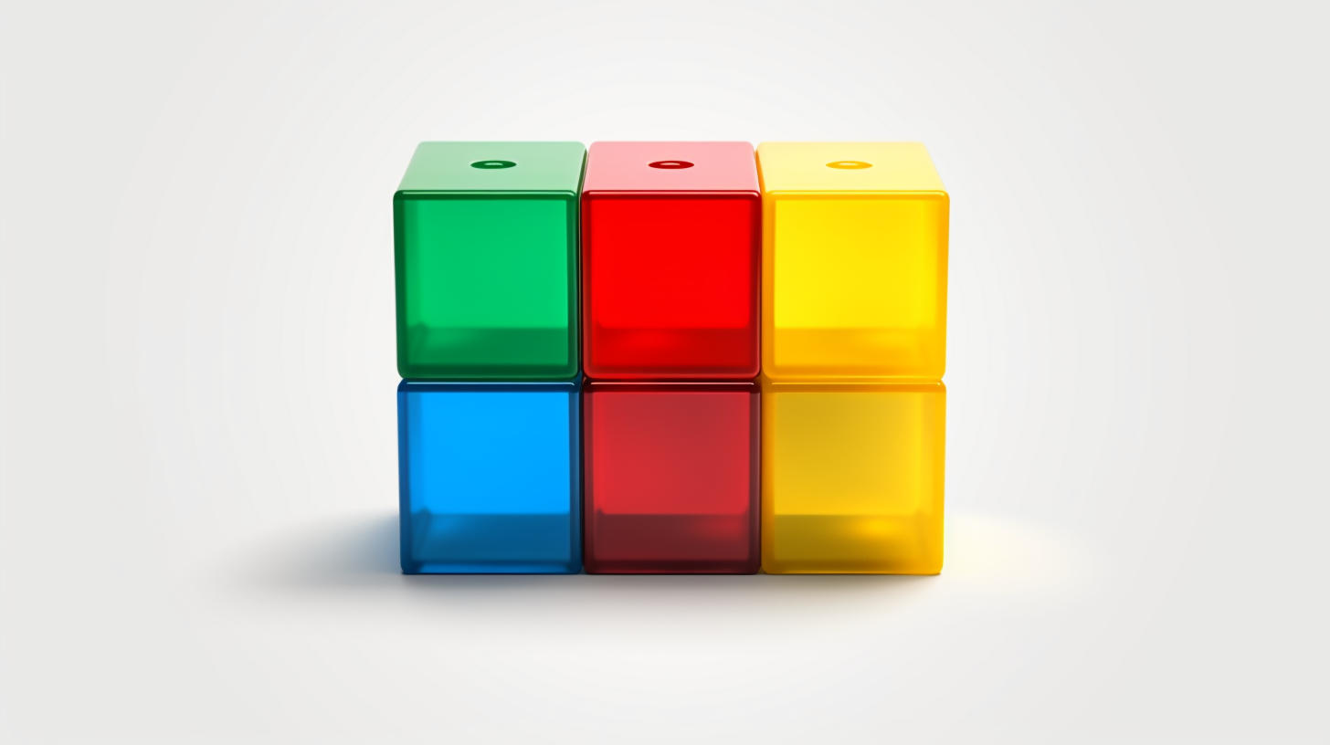 Inserting a yellow block into an array of colored blocks.