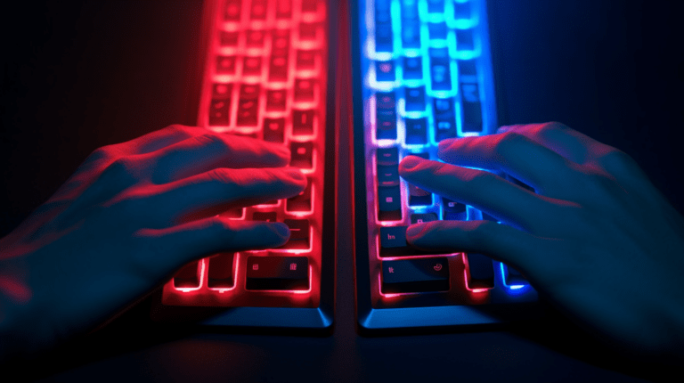 Hands representing (change) and (ngModelChange) events in Angular programming.