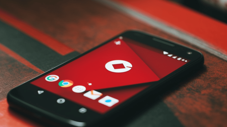 Smartphone with a customized Chrome interface on Android Lollipop.