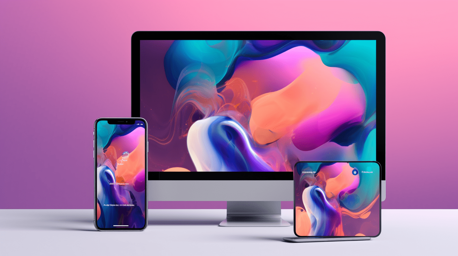 Desktop and mobile device showing reversed order of content areas in responsive design.